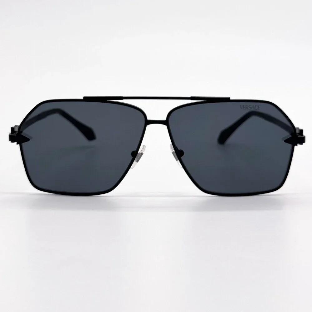 NEW VE2284 1436/87 VERSACE UNISEX BLACK VE2284 143687